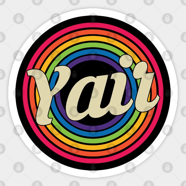 Yair - Retro Rainbow Style Sticker by MaydenArt